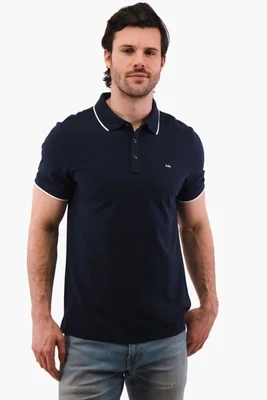 Michael Kors CS351GL8PK Men's Sustainable Short Sleeve Polo in Midnight