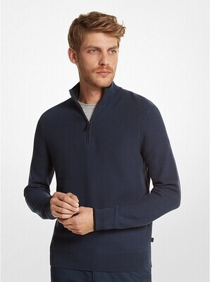 Michael Kors CF2604I469 Men's Long Sleeve Macys Quarter Zip Sweater