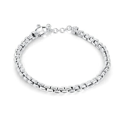 Miss Mimi 07-083476-01/00 Sterling Silver Round Cube Chain Bracelet