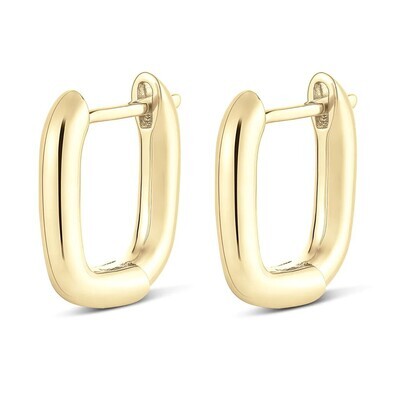Miss Mimi 13-143795-02/00 14kt Gold-Plated Be Square Polis Hoop Earrings