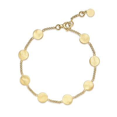 Miss Mimi 07-103998-02/00 18kt Gold-Plated Hammered Discs Bracelet
