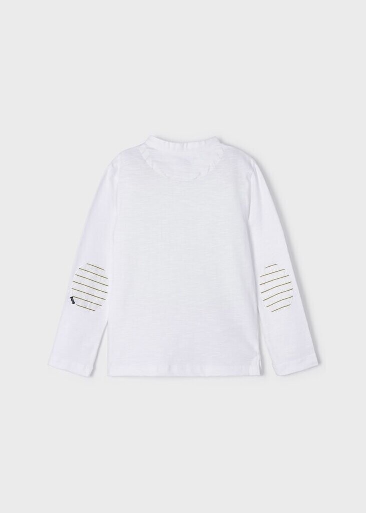 Mayoral 3158 Boys Long Sleeve white top island vibes
