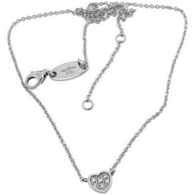 Little Miss Mimi 04-142652-01/00 Girl’s Sterling Silver & White CZ Heart Necklace