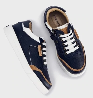 Mayoral 43467 Boy’s Navy Blue Leather Shoes