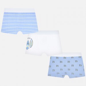 Mayoral 10771 Size 8 Sky Blue & White Three Set Underwear