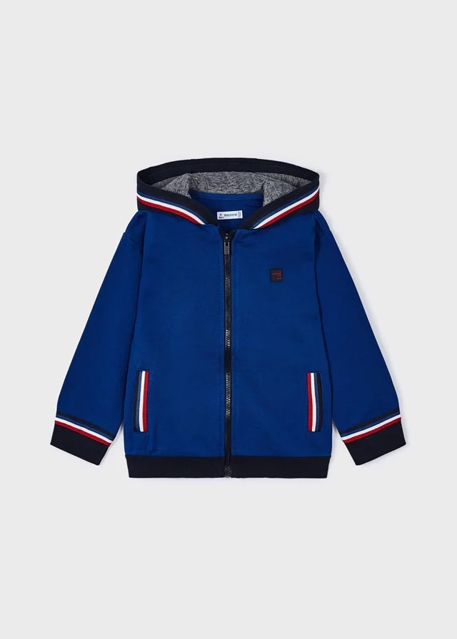 Mayoral 4866 Boy's Blue Zip-Up w/ White Long Sleeve T-Shirt & Grey Joggers