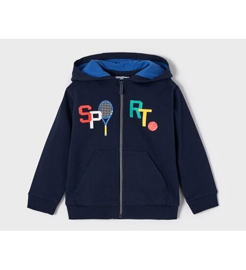 Mayoral 3832, Boys Navy Blue hoodie, jogger and blue short set