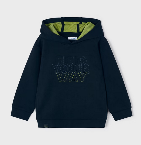 Mayoral 4428 Boy's LS Find Your Way Hoodie/