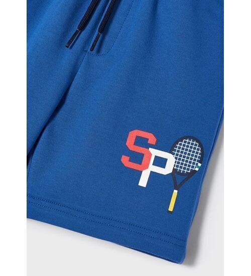 Mayoral 3832, Boys Navy Blue hoodie, jogger and blue short set
