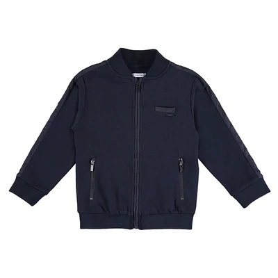 Mayoral 3407 Boy’s Long Sleeve Jacket w/ Pocket & Zipper – Marino