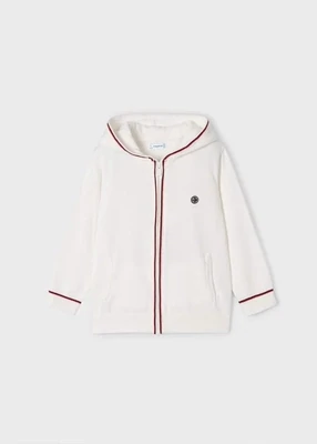 Mayoral 3351 Boys White Zip Up Hoodie