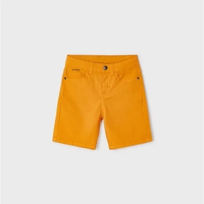Mayoral 204 Boy's Orange Basic 5 Pockets Twill Shorts