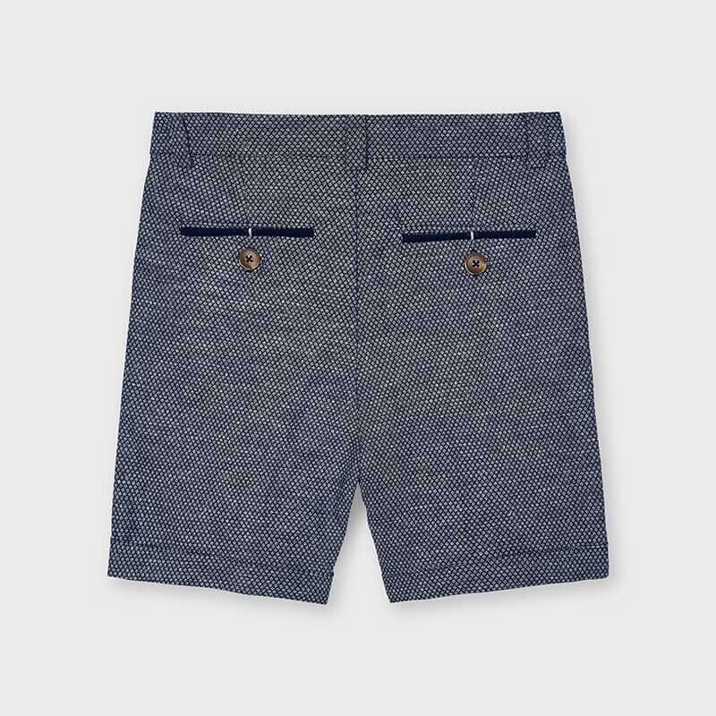 Mayoral 3247, Navy and White Boys Dressy Shorts