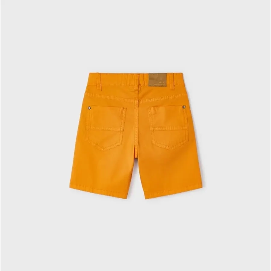 Mayoral 204 Boy's Orange Basic 5 Pockets Twill Shorts