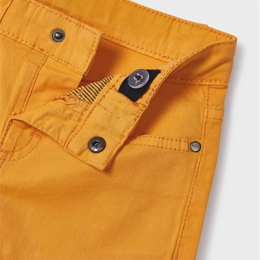 Mayoral 204 Boy's Orange Basic 5 Pockets Twill Shorts