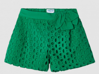 Mayoral 3201 Girl's Eyelet Shorts