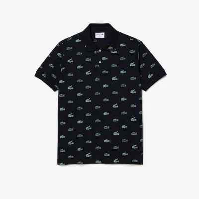 Lacoste PH3562 52 HDE Men's Short Sleeve Classic Fit Polo Shirt – Navy- Logo