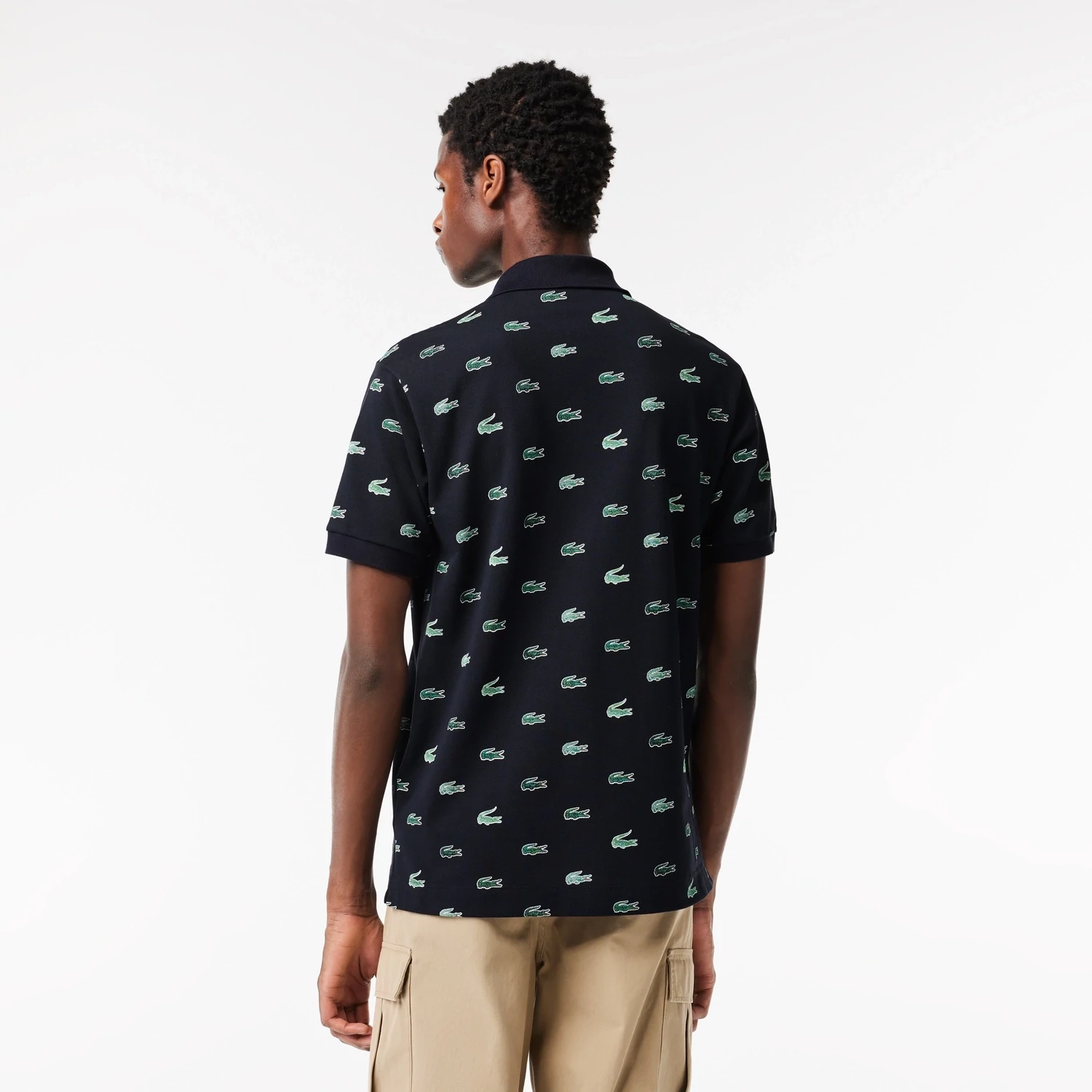 Lacoste PH3562 52 HDE Men's Short Sleeve Classic Fit Polo Shirt – Navy- Logo