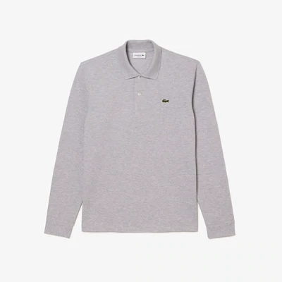 Lacoste L1313 52 CCA Men’s LS Classic Fit Polo Shirt /CHINE GREY