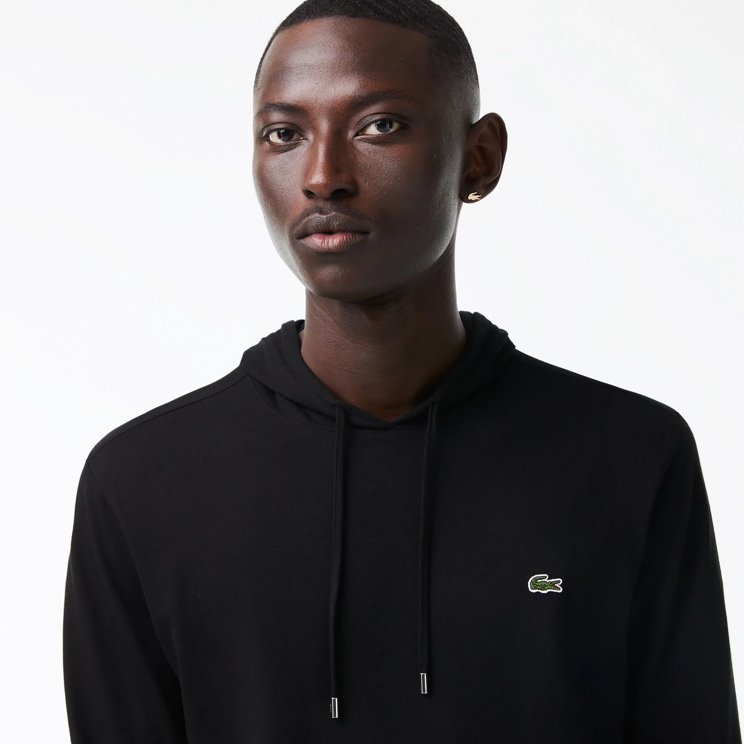 Lacoste TH9349 52 031 Men’s Long Sleeve Regular Fit Hoodie T-Shirt – Black