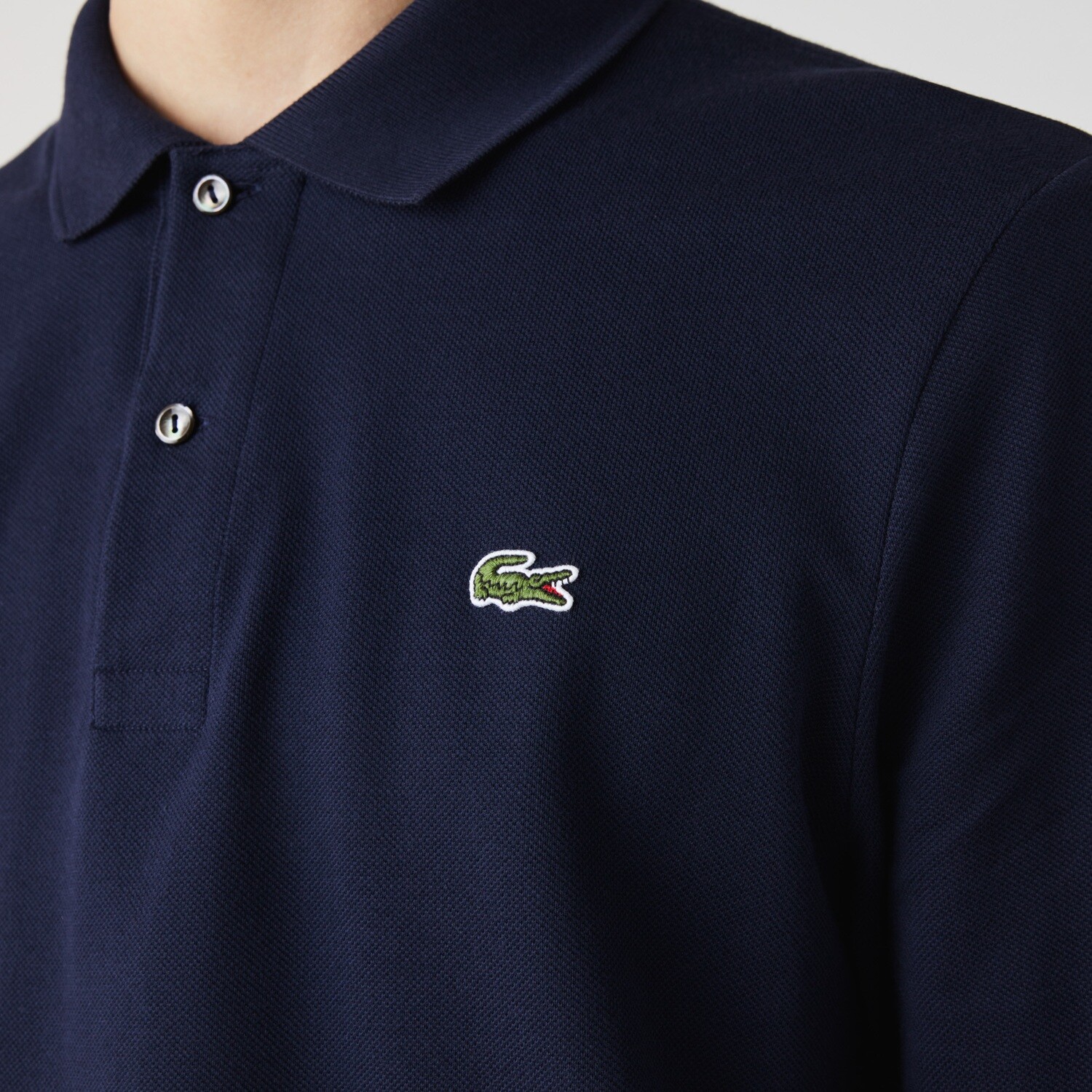 Lacoste L1312 52 Men’s Long Sleeve Classic Fit Polo Shirt – Navy Blue