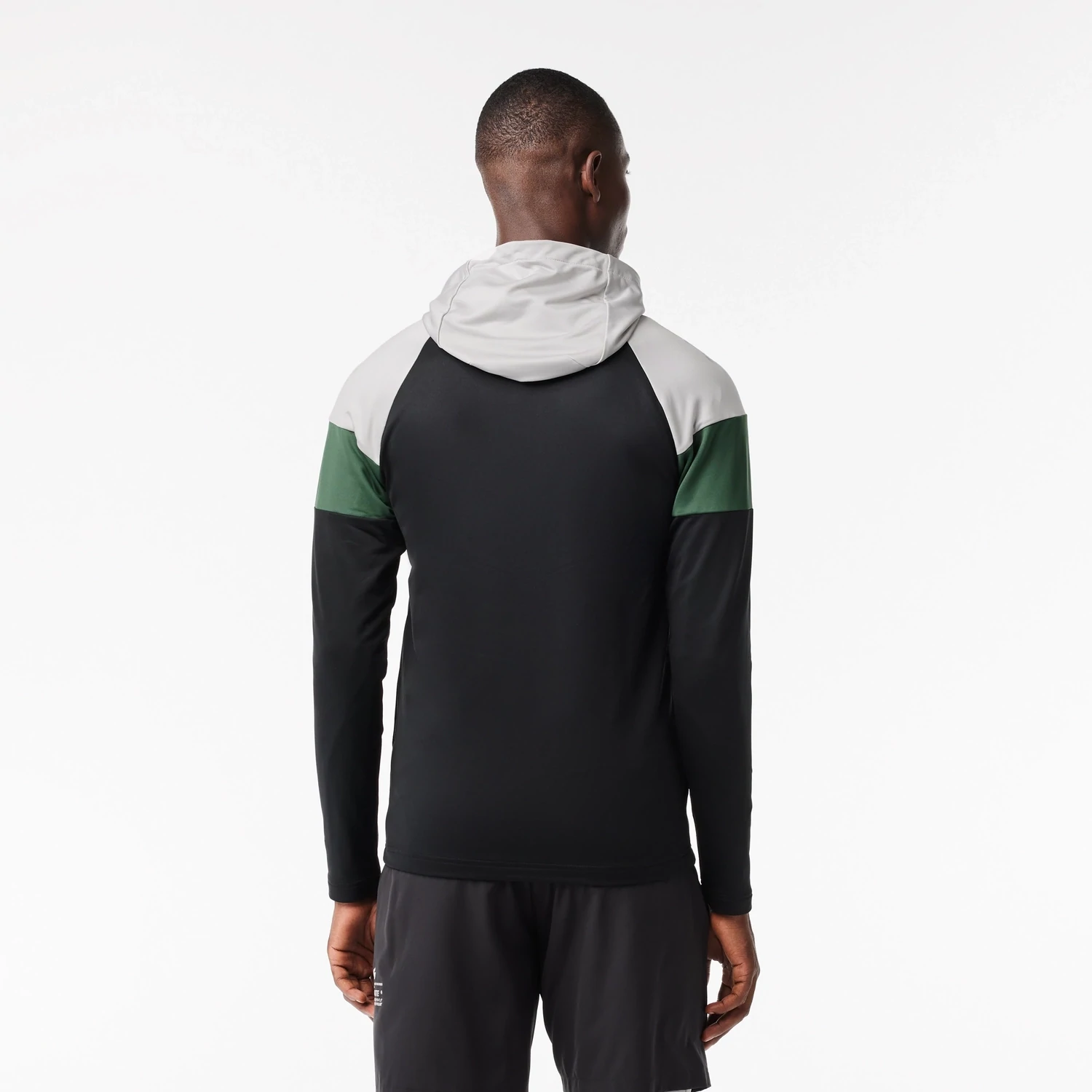 Lacoste SH1088 52 M4I Men's Long Sleeve Zip-Up Hoodie – Grey- Dark Green- Black