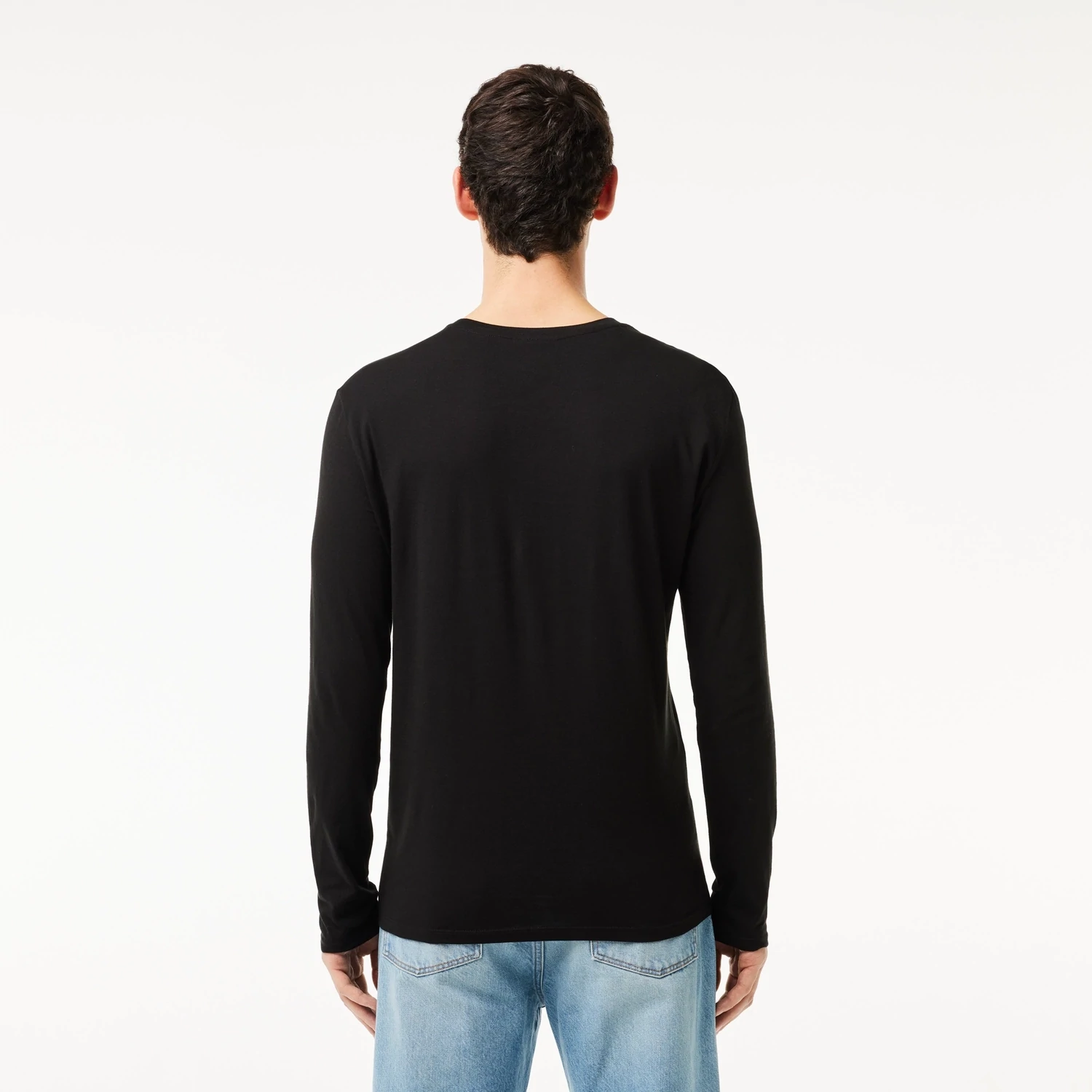 Lacoste TH6712 52 031 Men’s Long Sleeve Round Neck T-Shirt – Black
