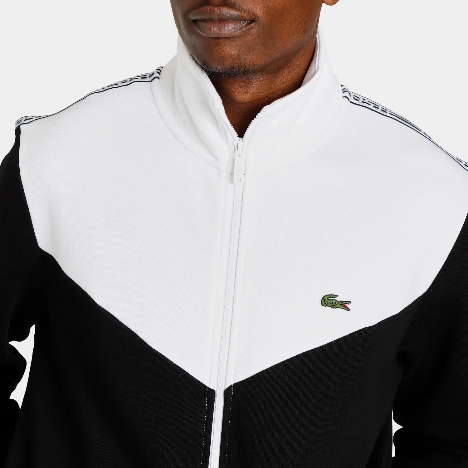 Lacoste SH5808 52 258 Men'S Zip Up Jacket Black/white