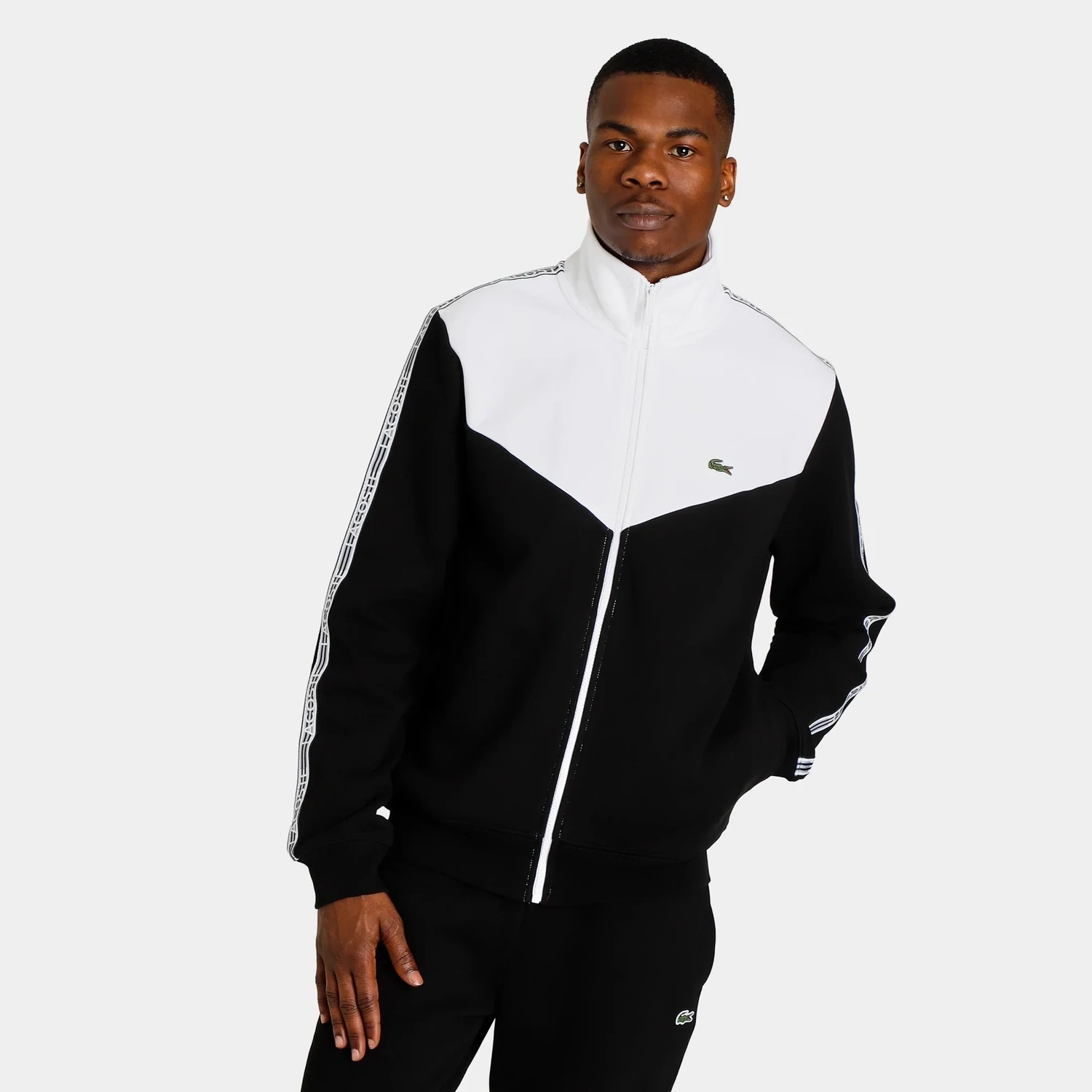 Lacoste SH5808 52 258 Men'S Zip Up Jacket Black/white