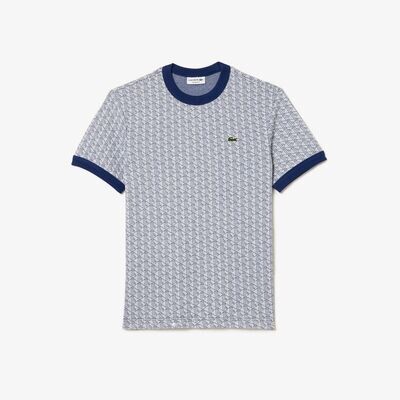 Lacoste TH1437 51 QSF Men's Short Sleeve Jacquard T-Shirt