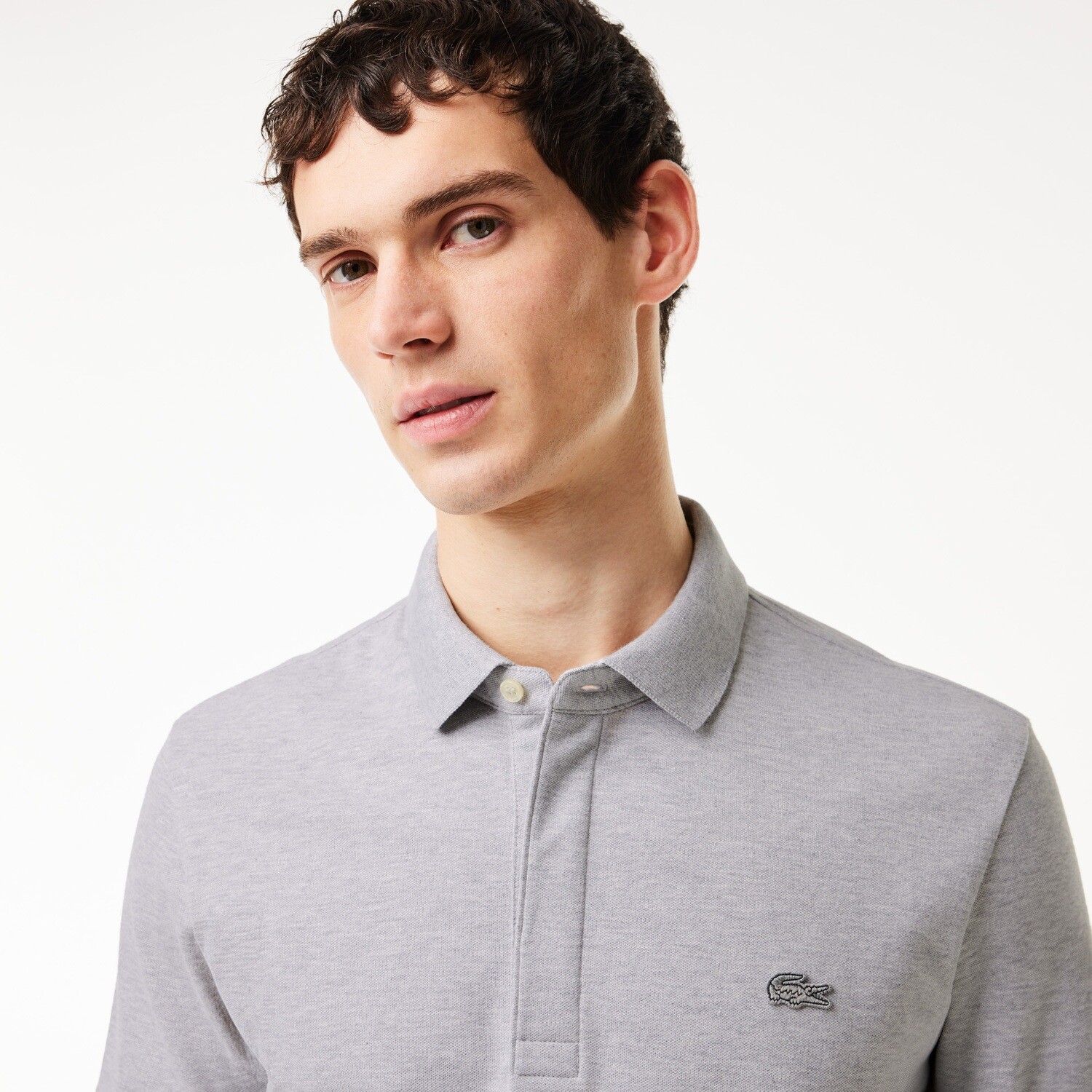 Lacoste PH5522 52 CCA Men’s Short Sleeve Polo Shirt – Grey Chine