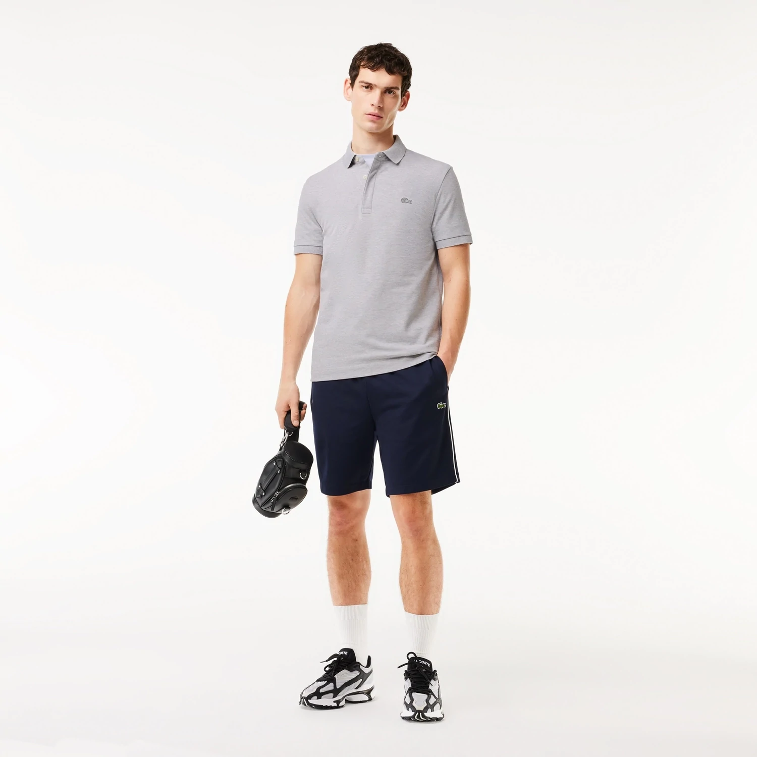 Lacoste PH5522 52 CCA Men’s Short Sleeve Polo Shirt – Grey Chine