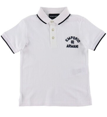 Armani 3R4FJ7 1JTKZ Boy's Short Sleeve EA Logo Detail Polo