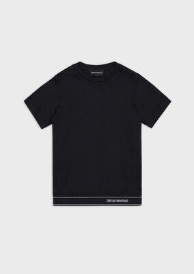 Armani 3R4TV6 1JUVZ Boy’s Short Sleeve T-Shirt w/ Elastic – Navy