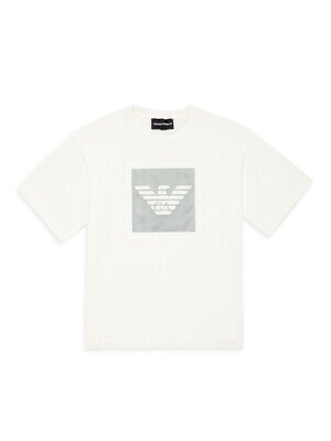 Armani 3R4TJ3 4J5WZ Boy’s Short Sleeve Mesh Logo T-Shirt – Green-White