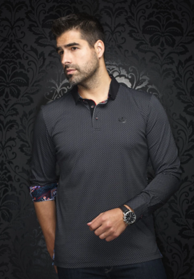 Au Noir GOLDONI Men’s Long Sleeve Polo Shirt