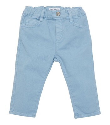 Armani 6LHJ09 4D3JZ Baby Boy’s Cotton Jeans w/ Elastic Waist – Dusty Blue