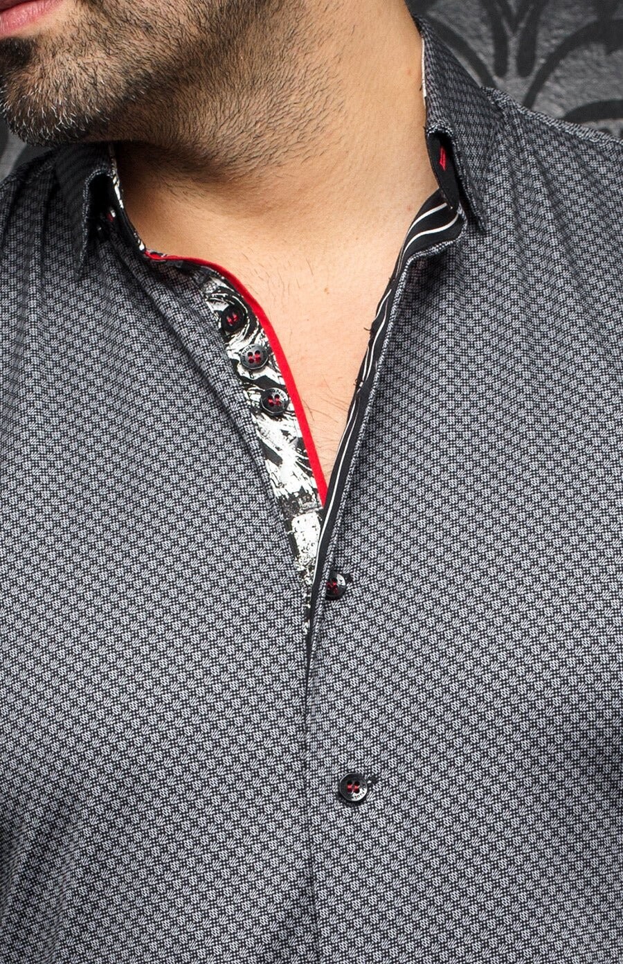 Au Noir MUZIO Men’s Long Sleeve Dress Shirt