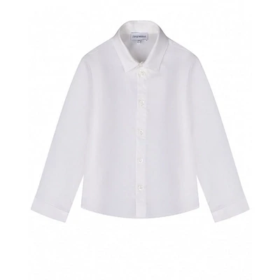 Armani 6LHC86 1N8JZ Baby Boy’s LS All-Over Jacquard Logo Button Up Dress Shirt /IVORY