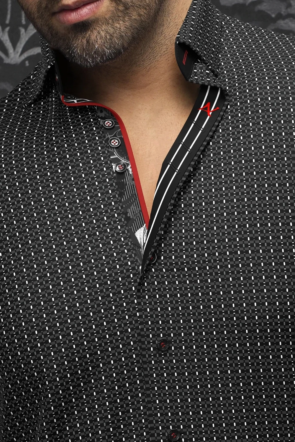 Au Noir CESTERO Men’s Long Sleeve Dress Shirt