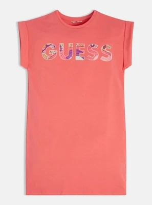 Guess J3GK35KAE23 Girl's Short Sleeve Stretch Baby Terry Dress