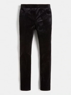 Guess K1BB08KAUZ0 Girl’s Lurex Corduroy Jeggings – Jet Black