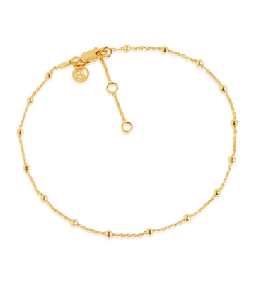 Sif Jakobs SJ-A12033-SG Women's 18kt Gold Plated Cavalier Ankle Chain