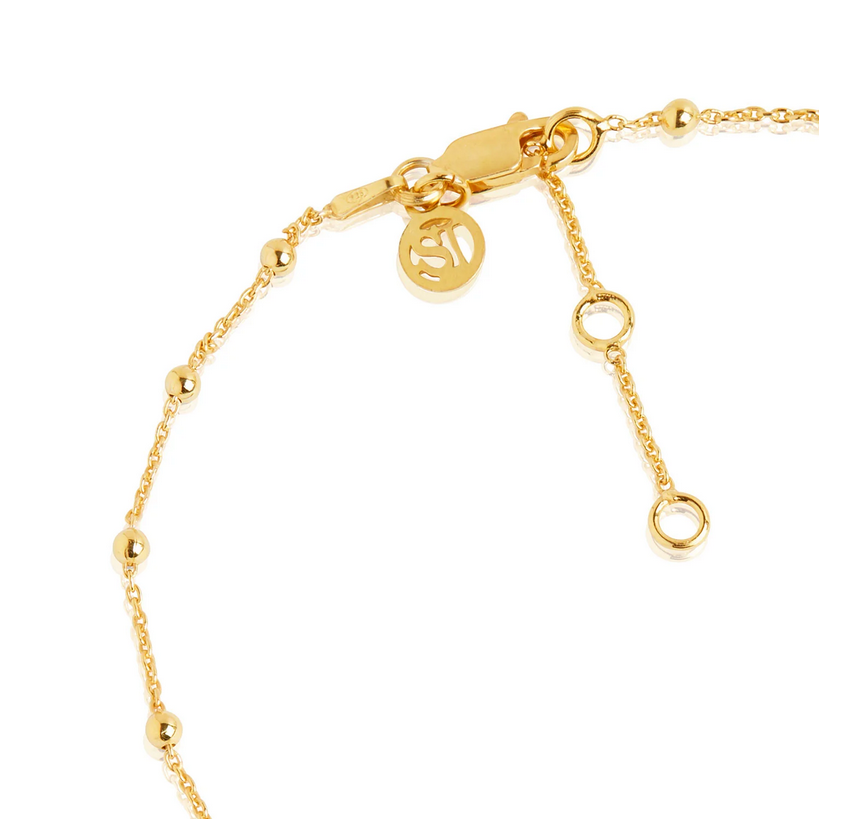 Sif Jakobs SJ-A12033-SG Women's 18kt Gold Plated Cavalier Ankle Chain