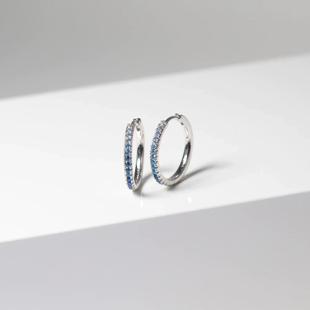 Sif Jakobs E2869-GBL Women’s Silver & Blue CZ Ellera Grande Earrings
