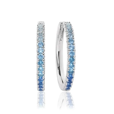 Sif Jakobs E2869-GBL Women’s Silver & Blue CZ Ellera Grande Earrings