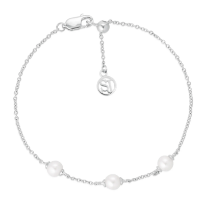 Sif Jakobs B22225-P Women's Sterling Silver Pauda Pearls Tre Bracelet