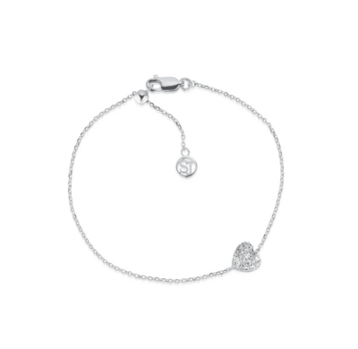 Sif Jakobs B72358-CZ Caro Silver CZ Heart Bracelet