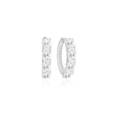 Sif Jakobs E2315-CZ Women’s Silver Elisse Creolo Earrings