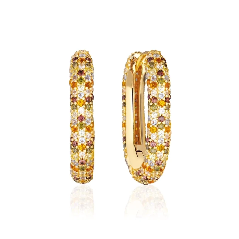 Sif Jakobs E62011-ACZ-SG Women’s Gold Multi-Colour CZ Capri Earrings